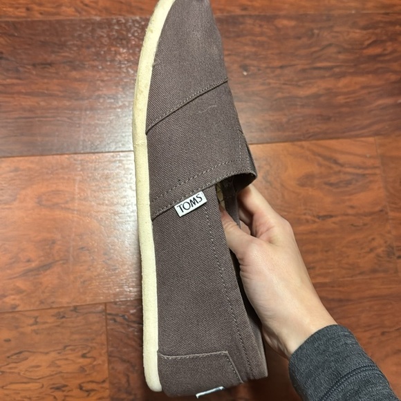 Toms Gray Canvas Slip-On Loafers - Picture 4 of 7